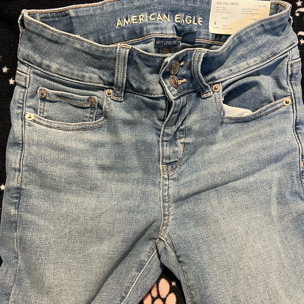 American Eagle Outfitters Light Blue Cropped Jeans